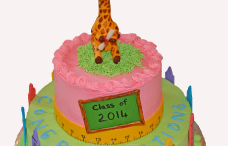Giraffe Graduation Hat-Celebration-Cake